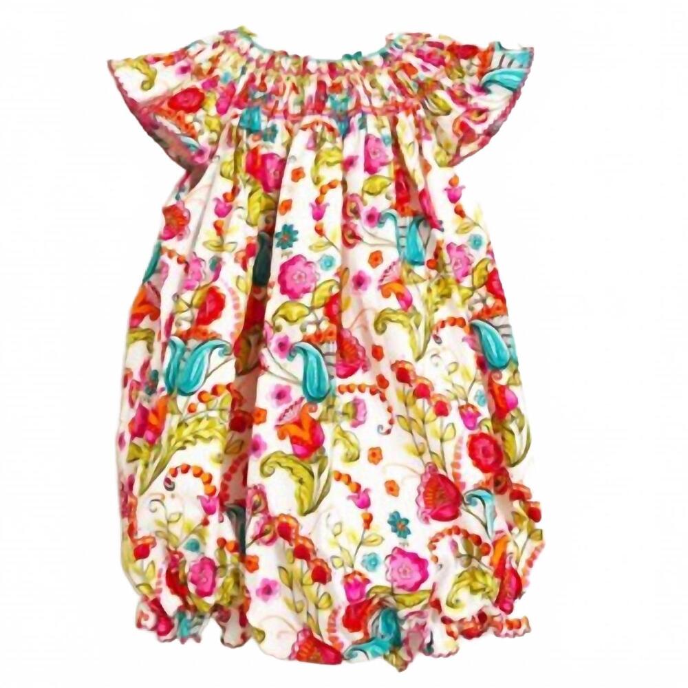 NEW LE' ZA ME baby girl's bright bellflowers ella bubble in turquoise/pink/orang